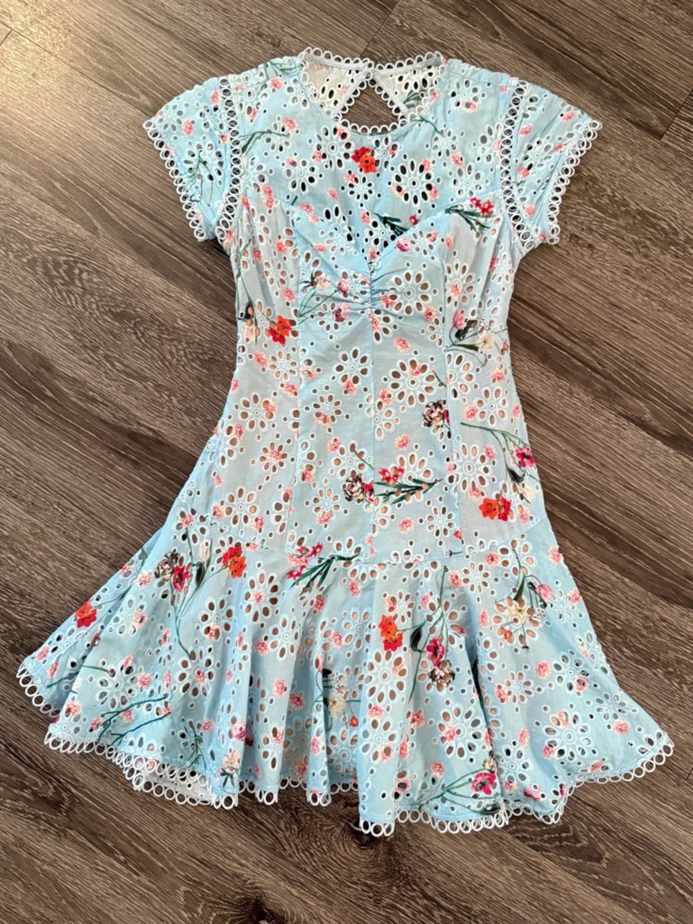 Aijek Sydney Broderie Short Sleeve Dress
